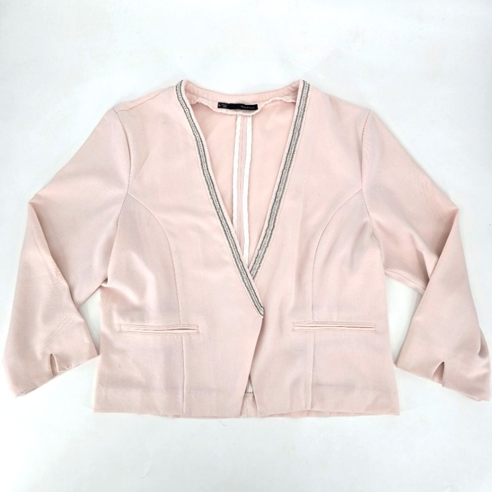 Maurices Light Pink 3/4 Sleeve Blazer Size XL